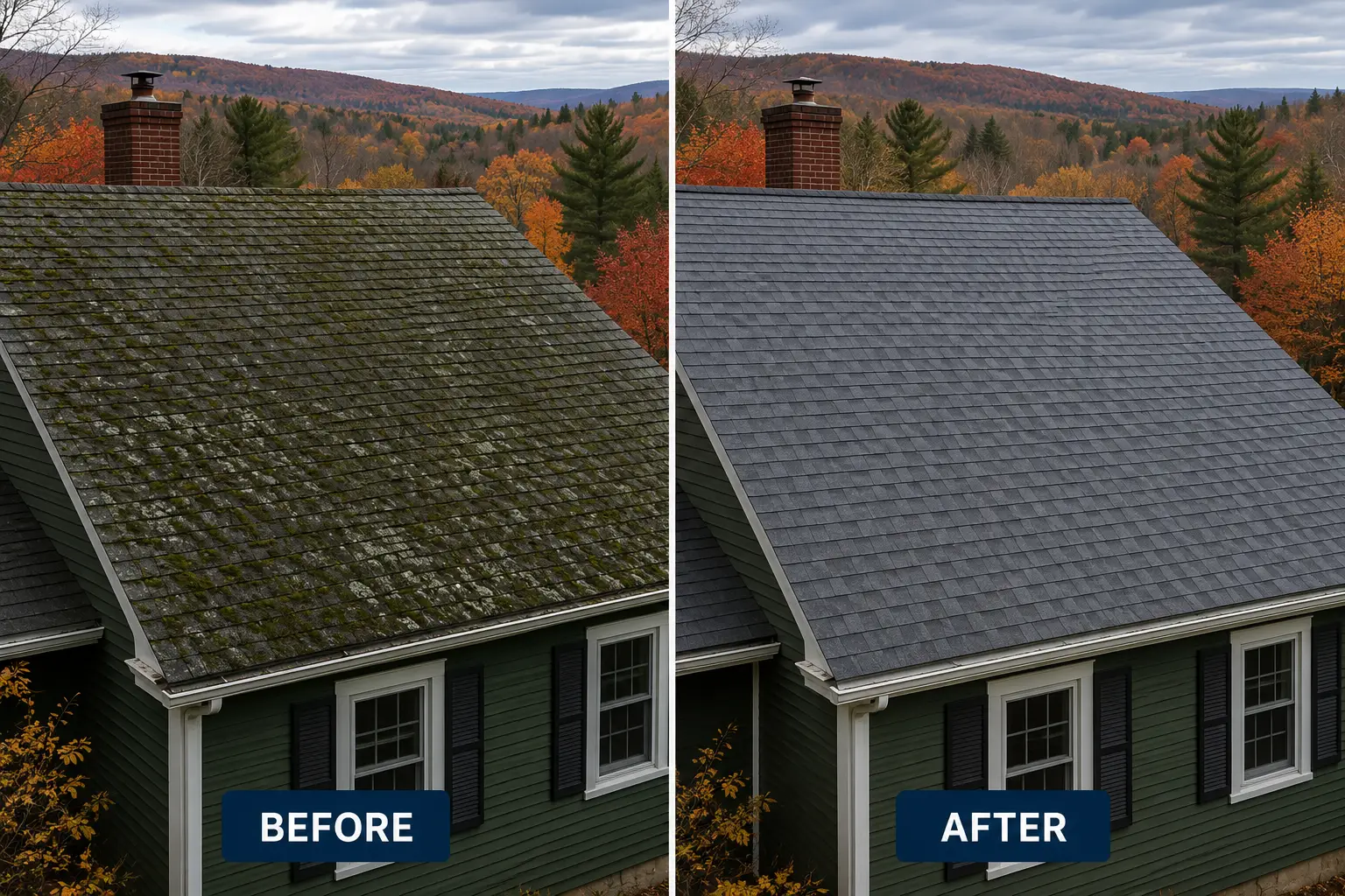 captain sparkles power washes ashault roof