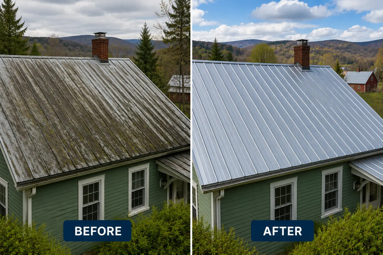 captain sparkles power washes tin roofs