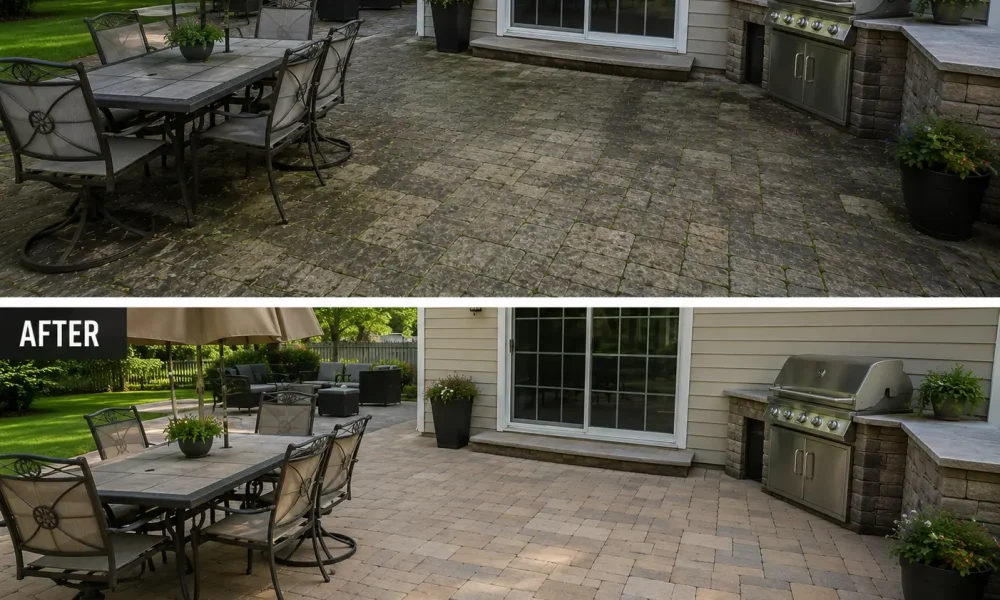 back patio power wash