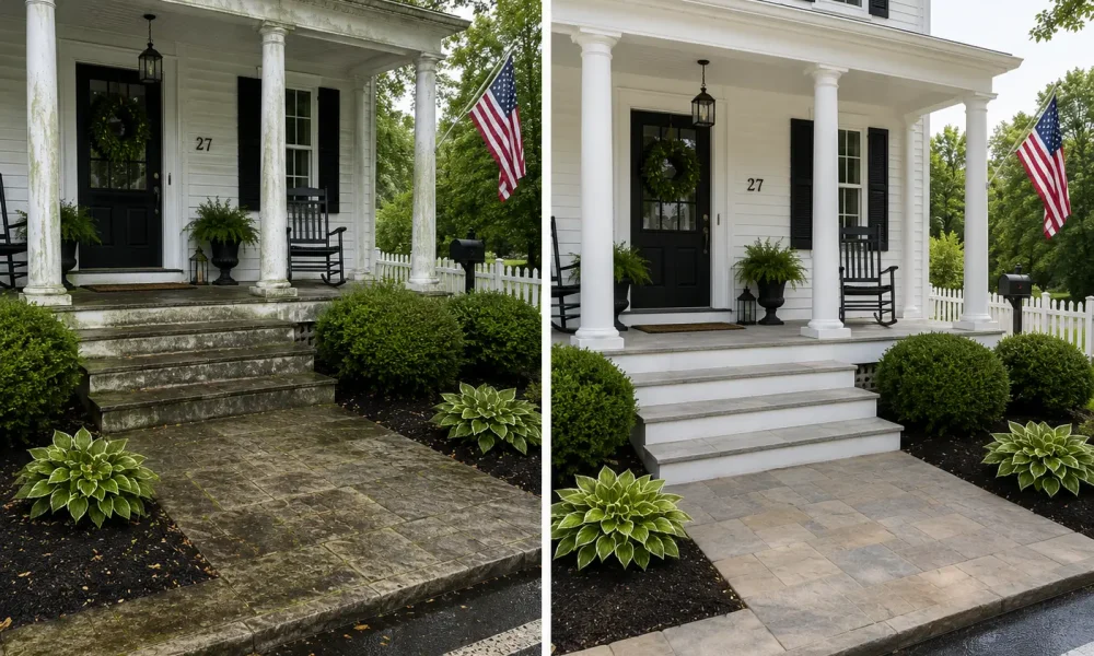 front porch power wash