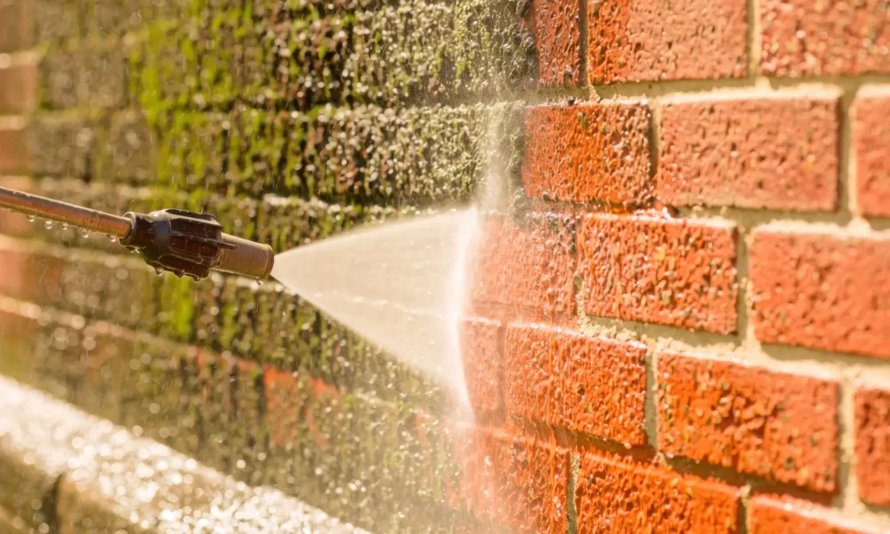Brick house power wash